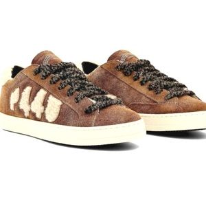 P448 Tan Suade Sherpa Sneakers